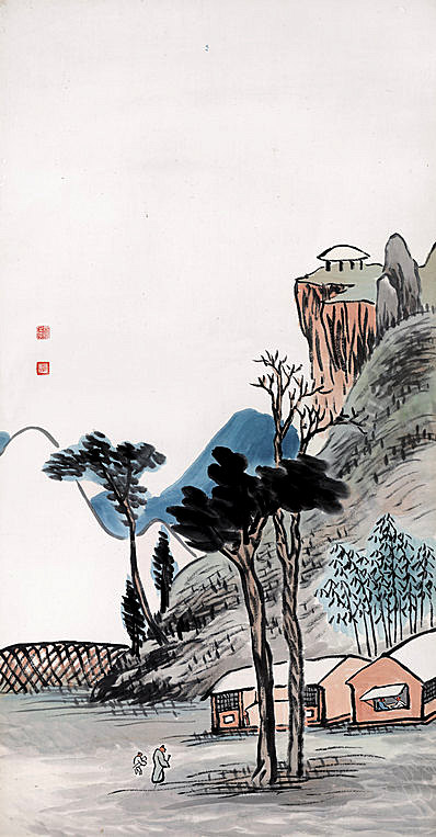 近代画.齐白石_山_4154.7958