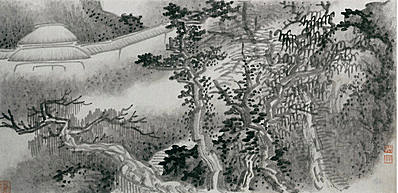 清代画.龚贤_山水八景_2_6405.3100