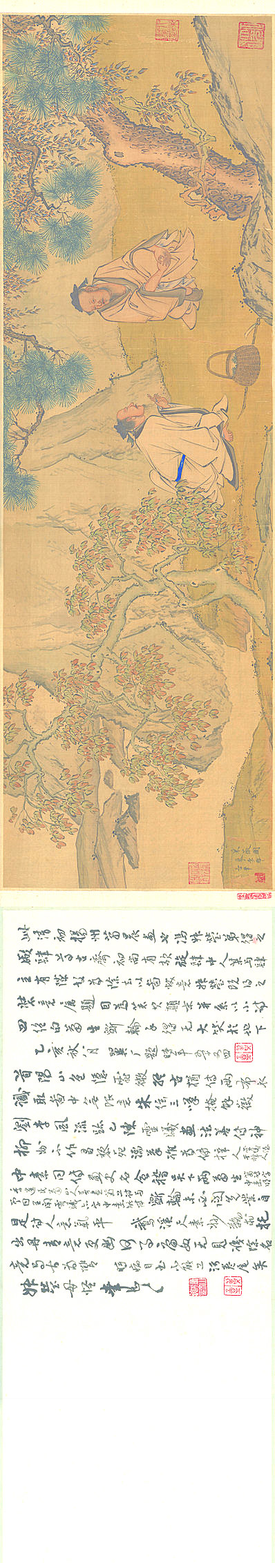 清代画.萧晨_仿李希采薇图_全卷_绢本_19399.3412_320dpi