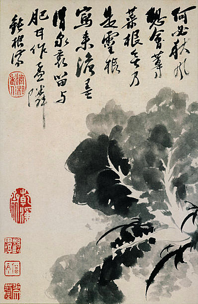 清代画.石涛_花鸟图册开_纸本_9_3165.4867