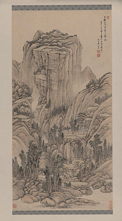 清代画.王翚_良常山馆图轴纸本天_7552.13696