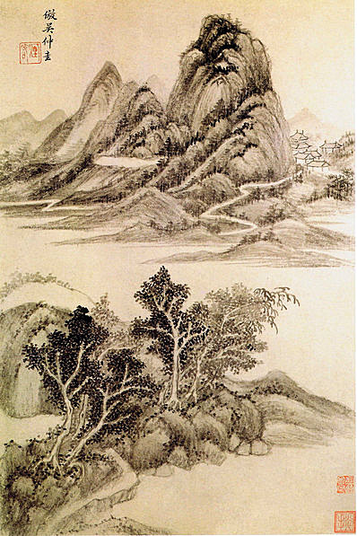 清代画.王时敏_仿古山水册_清代画.王时敏仿吴仲_3000.4503