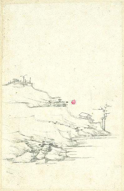 清代画.渐江_山水册_纸本_1_1681.2585