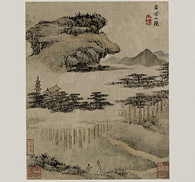 清代画.查士标_山水十开_纸本_3_3870.3600