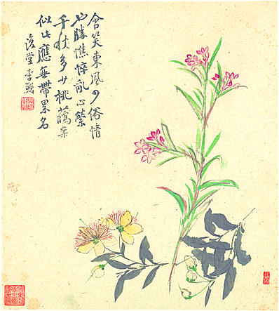 清代画.李鱓_花卉十二开_4_3936.4377