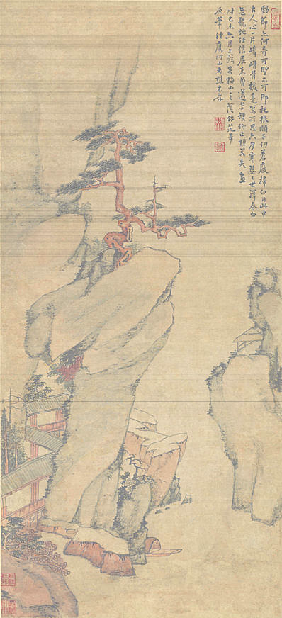 清代画.戴本孝_苍松劲节图_纸本_7094.15546