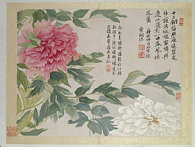 清代画.恽寿平_山水花鸟图册之牡_4870.3690