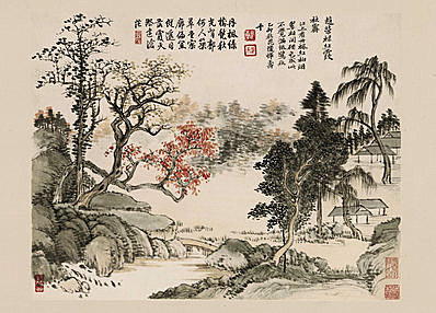 清代画.恽寿平_山水花卉_恽寿平山水_4893.3522