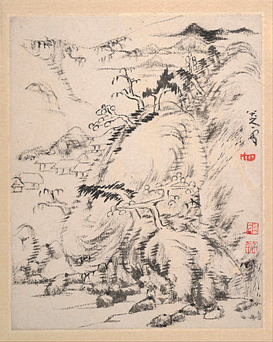 清代画.八大山人_山水册_大都会_9_3500.4403