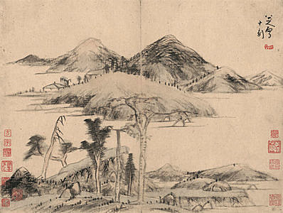 清代画.八大山人_天光云景图册_7_5638.4252