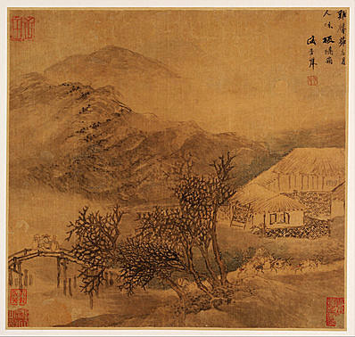 明代画.盛茂烨_山水六册页绢本_2_4500.4281