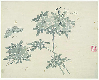 明代画.杜大成_花蝶草虫纸本_5004.4008