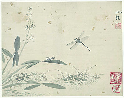 明代画.杜大成_花蝶草虫纸本_1_5016.3984