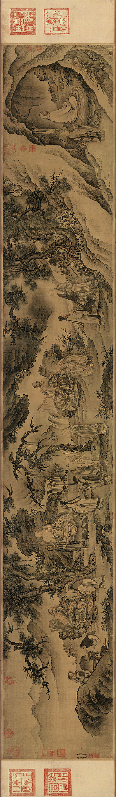 明代画.戴进_达摩六代祖师图卷_画_29986.4391_330dpi