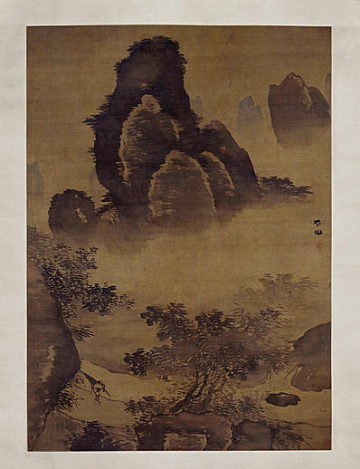 明代画.张路_山雨欲来图轴_5057.6581