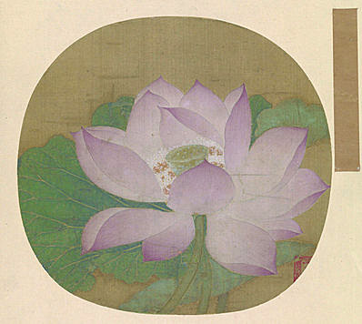 宋代画_出水芙蓉图页绢本_8050.7196