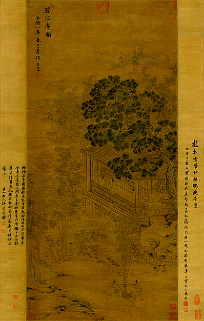 元代画.赵孟兆页_欧波亭图_绢本_2893.4548_100dpi