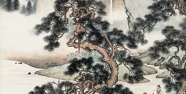 近代画.陈少梅_仿刘松年松泉_8054.16354