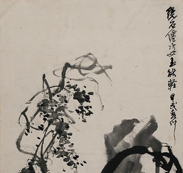 近代画.董芷林_墨色紫滕图轴_6015.22768