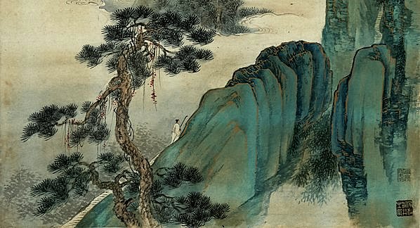 近代画.祁崑_仙山观海_5954.12882