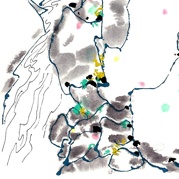 近代画.吴冠中_山村小景_7676.7676