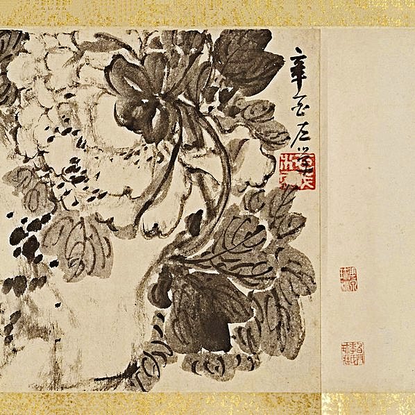 清代画.高凤翰_梅花牡丹图卷克利夫_37557.2414