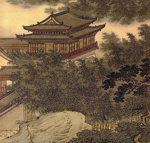 清代画.袁江_竹苞松茂图绢本_竹苞松茂图_3946.15000