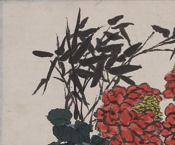 清代画.蒲华_竹菊花图轴_3967.3300