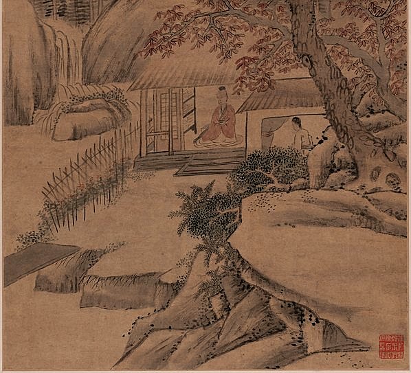 清代画.萧云从_秋岭山泉图_纸本_5384.19518