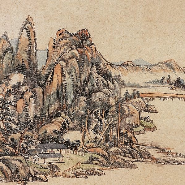 清代画.王原祁_麓台南山积翠长卷_纸本_38063.3071