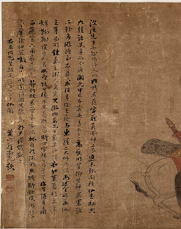 清代画.沈振麟_洪崖仙图卷纸本_15913.5433