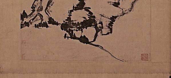 清代画.朱耷_杨柳浴禽图轴纸本北京故_6898.12559