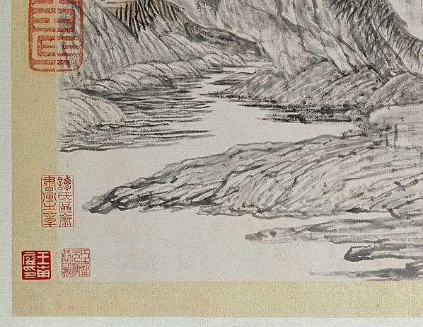 清代画.恽寿平_山水花鸟图册之溪山行_4870.3758