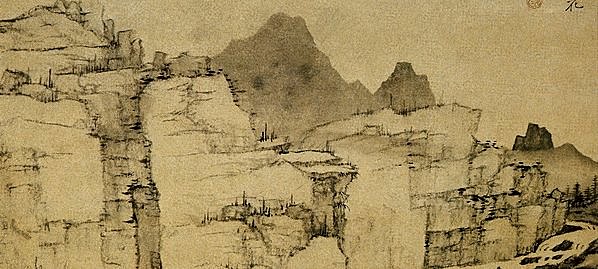 清代画.弘仁_雨余柳色图_2076.3740