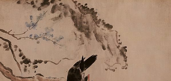 清代画.华喦_设色鸲鹆双栖图绢本_10049.19176