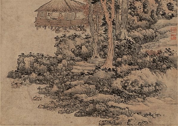 明代画.蓝瑛_仿黄鹤山樵山水_纸_9033.25460