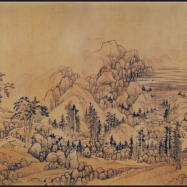 明代画.蓝瑛_临大痴山水图卷绢本芝加_72554.3603