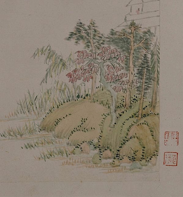 明代画.董其昌_山水册张_1_4220.4563