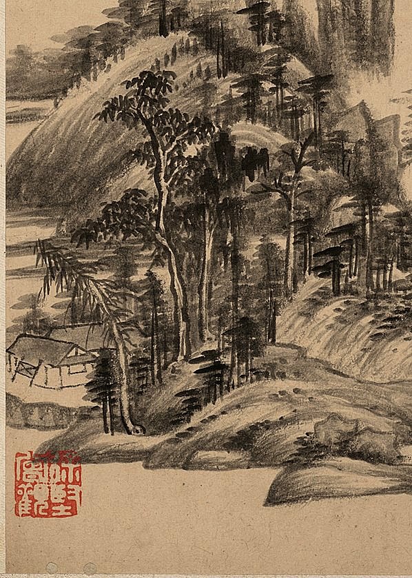 明代画.王鉴_仿古山水二纸本_16_2617.3669