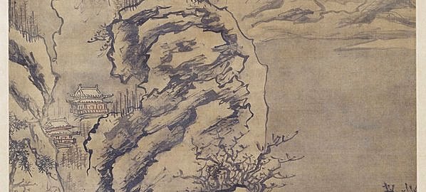 明代画.戴进_雪景山水轴绢本_6142.11090