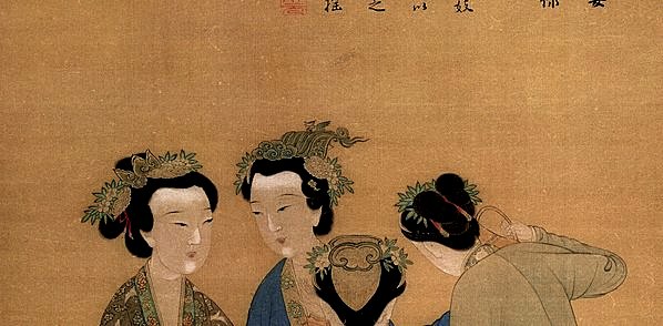 明代画.唐寅_宫妓图_绢本_模糊_4724.9291