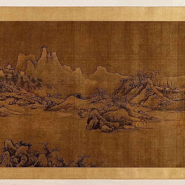 明代画_传李唐代画.四季山水图_41395.2572