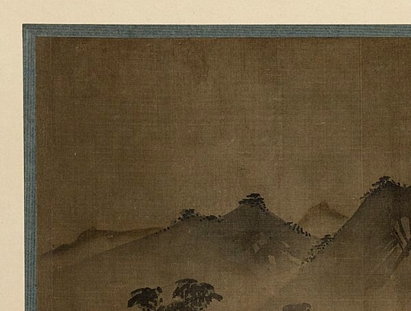 宋代画.马远_山水图绢本墨画淡彩_7100.5376