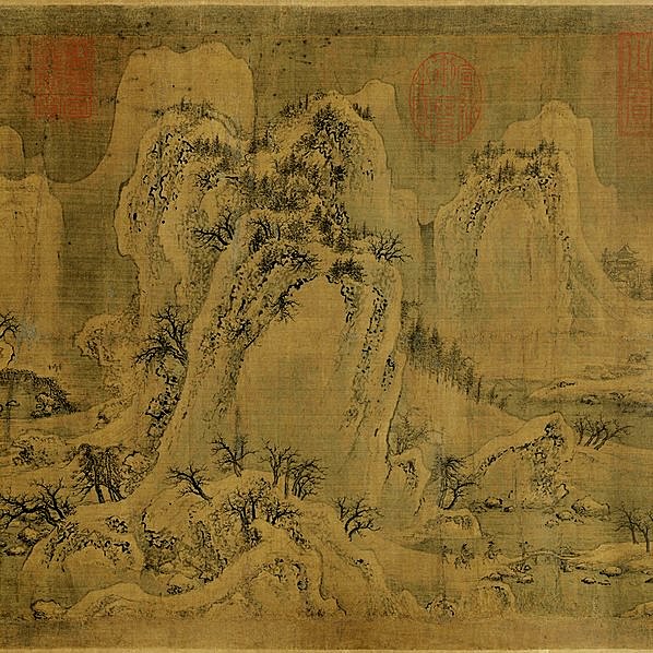 宋代画.赵佶_雪江归棹图卷_货单_画心_绢本_32958.4882