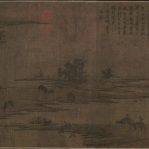 宋代画.祁序_江山放牧图卷绢本_故宫博物_24942.5587