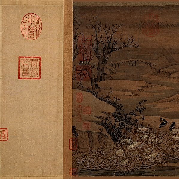 宋代画.李成_画芯_绢本_19086.3975