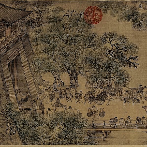 宋代画.张择端_清明上河图_绢本设色_旧_88008.4110