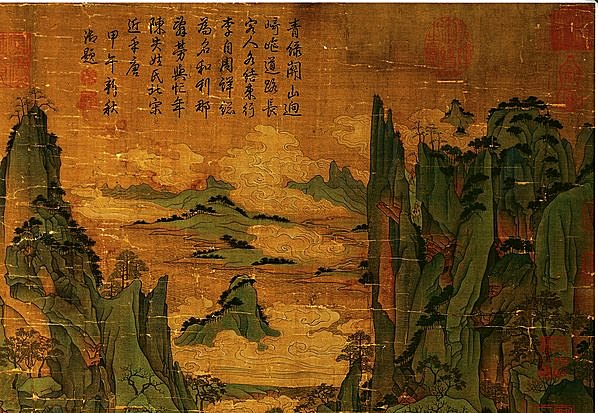 唐代画.李昭道_明皇幸蜀图