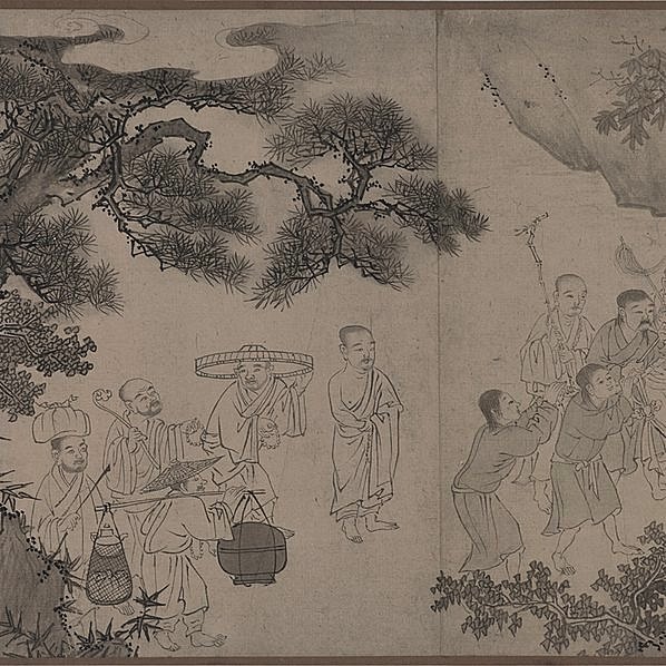 元代画.陈鉴如_竹林大士出山图_手卷_纸_138208.4054