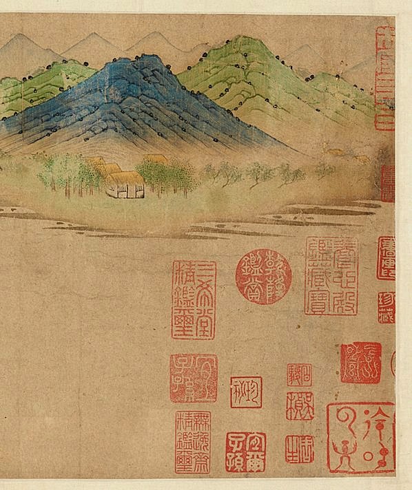 元代画.钱选_王羲之观鹅图_画_14207.3700